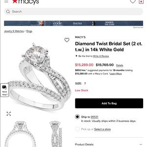 1.5 Carat Diamond Ring 14k White Gold